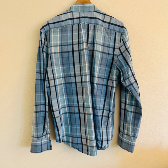 Gap/Old Navy Men's Plaid & Striped Button Uo Shirts Size Large - Set of 4 - Picture 9 of 9
